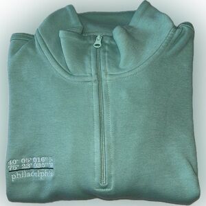 Vineyard vines men’s coordinates jersey 1/4 quarter zip, Teal, XL